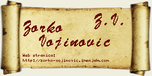 Zorko Vojinović vizit kartica